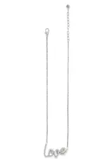 Love Sparkle Script Necklace