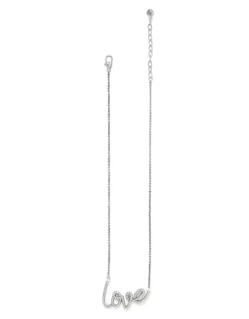 Love Sparkle Script Necklace