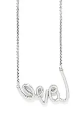 Love Sparkle Script Necklace