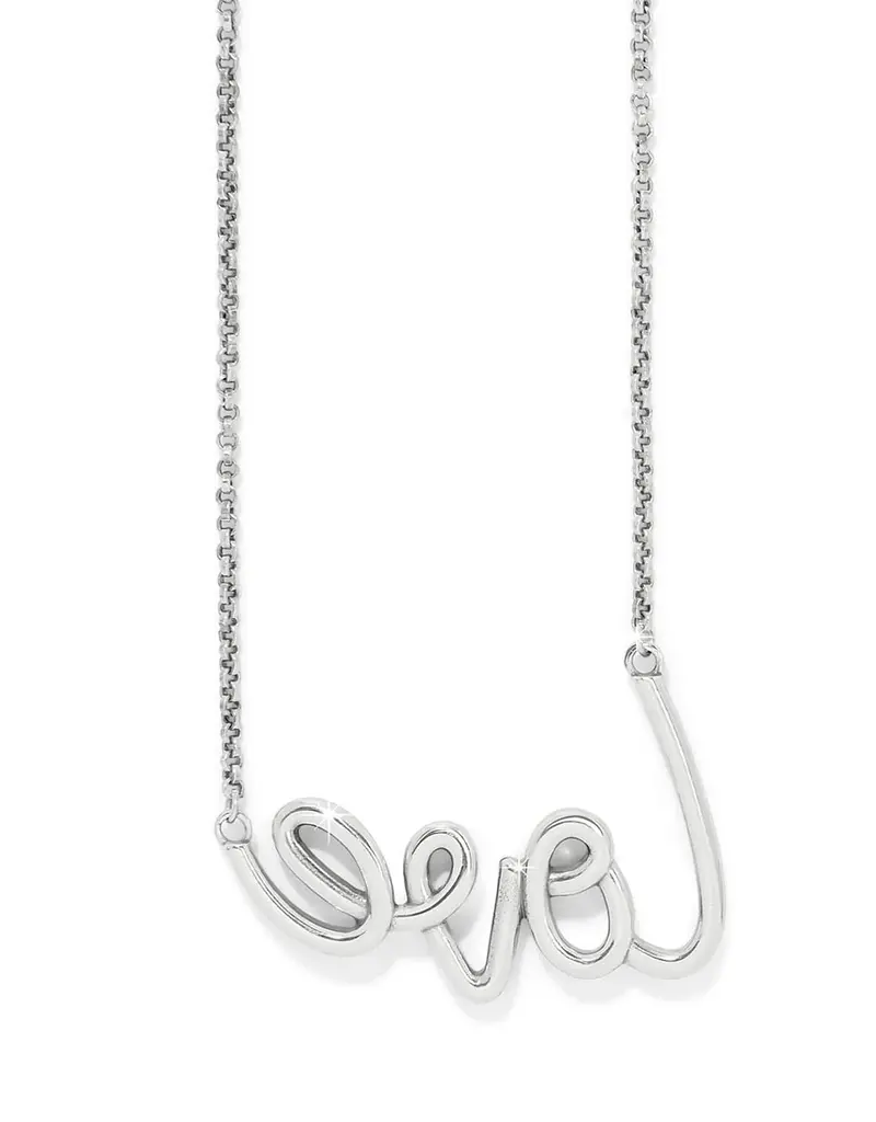 Love Sparkle Script Necklace