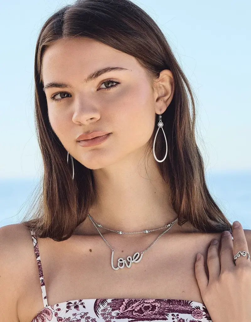 Love Sparkle Script Necklace