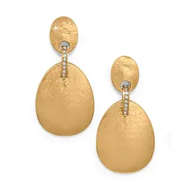 Meridian Geo Large Post Drop In Gold