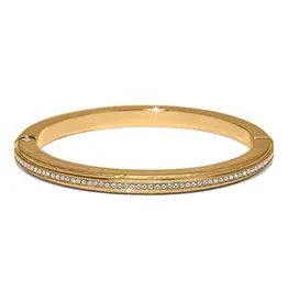 Meridian Orbit Hinged Bangle in Gold