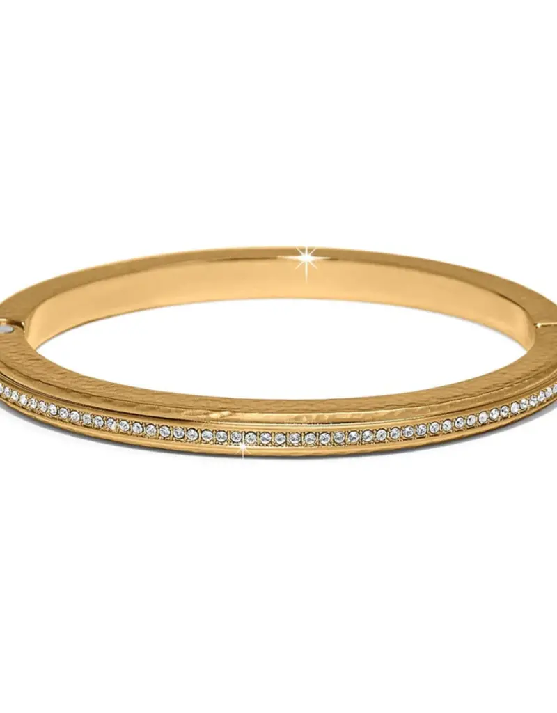Meridian Orbit Hinged Bangle in Gold