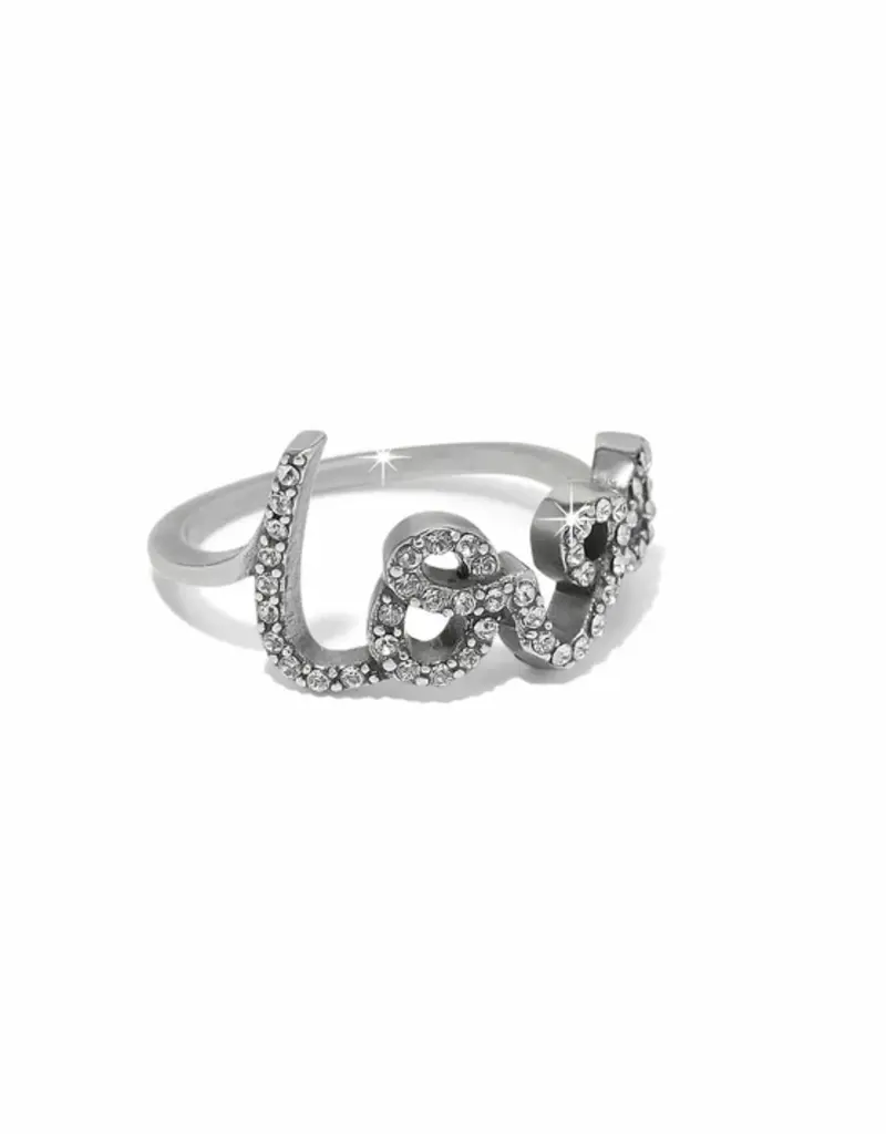 Love Script Sparkle Ring