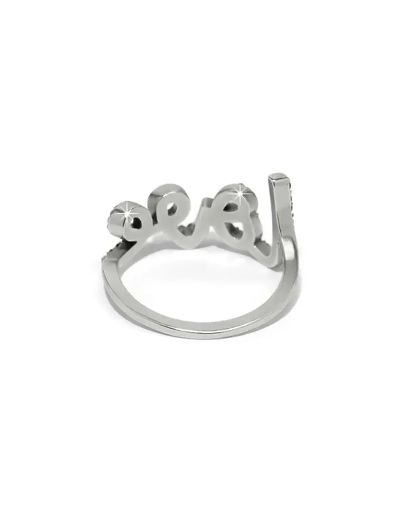 Love Script Sparkle Ring