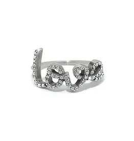 Love Script Sparkle Ring