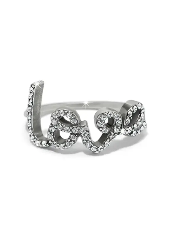 Love Script Sparkle Ring