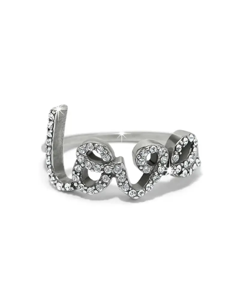 Love Script Sparkle Ring