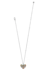 Pebble Edge Heart Necklace