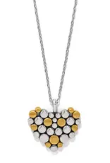 Pebble Edge Heart Necklace