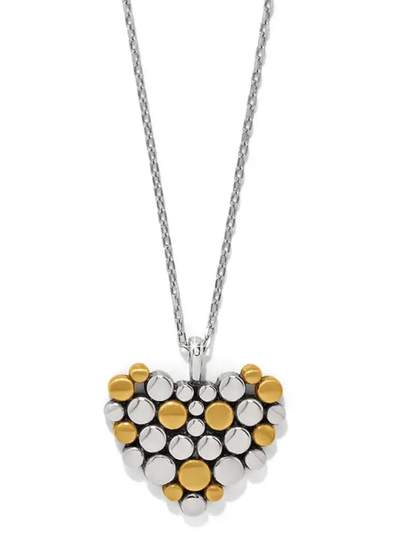 Pebble Edge Heart Necklace