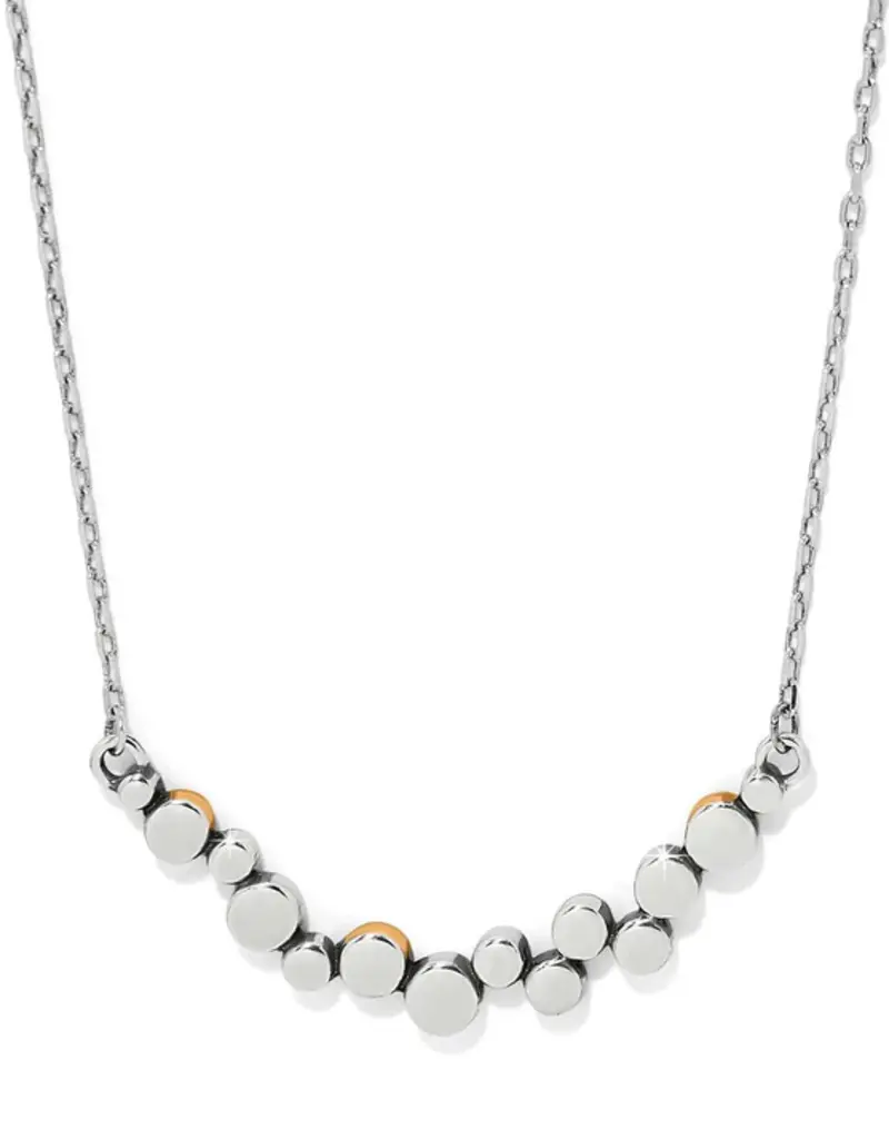 Pebble Edge Crescent Bar Necklace