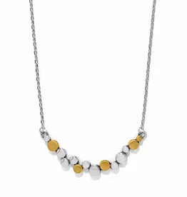 Pebble Edge Crescent Bar Necklace