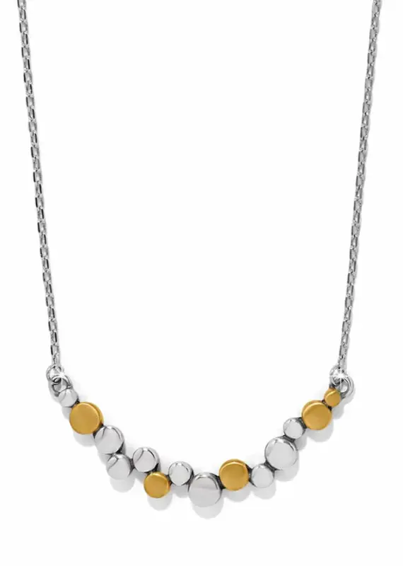 Pebble Edge Crescent Bar Necklace