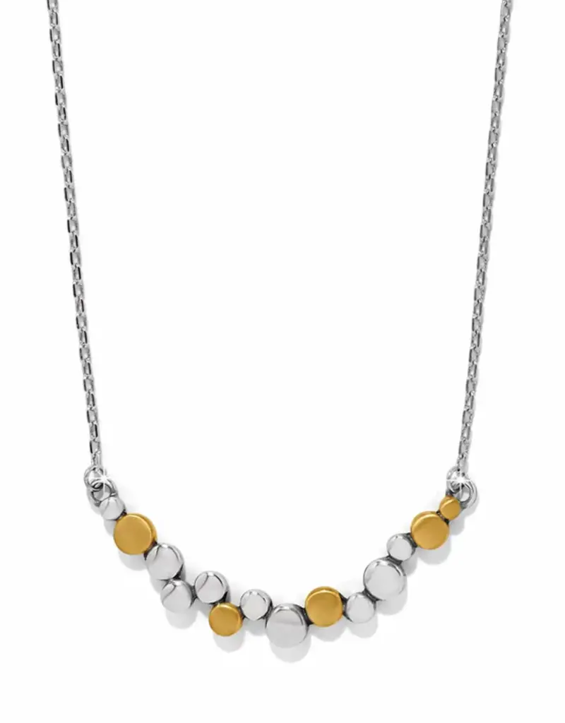 Pebble Edge Crescent Bar Necklace