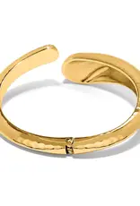 Nile Open Hinged Bangle in Gold