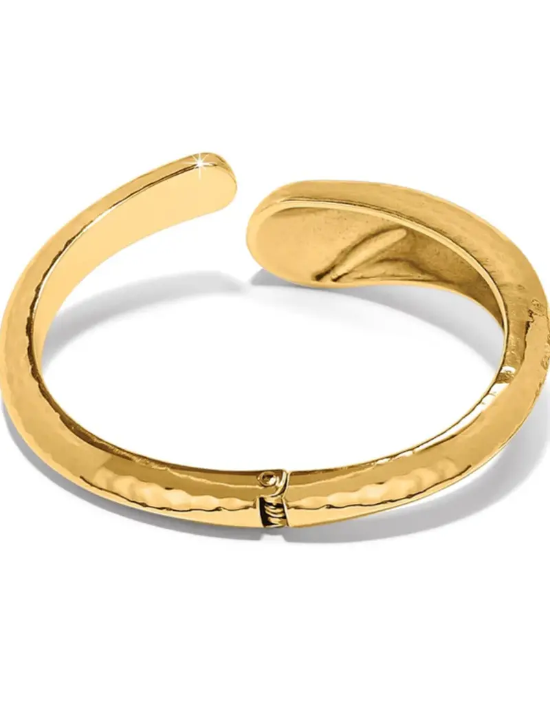 Nile Open Hinged Bangle in Gold
