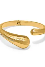 Nile Open Hinged Bangle in Gold