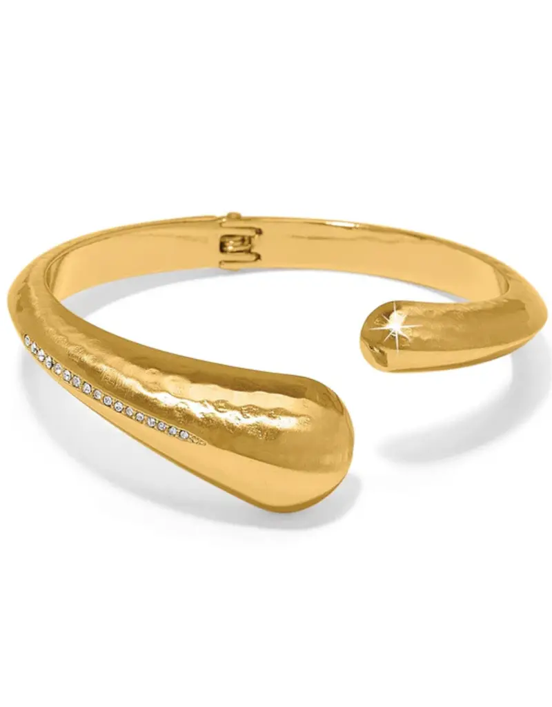 Nile Open Hinged Bangle in Gold