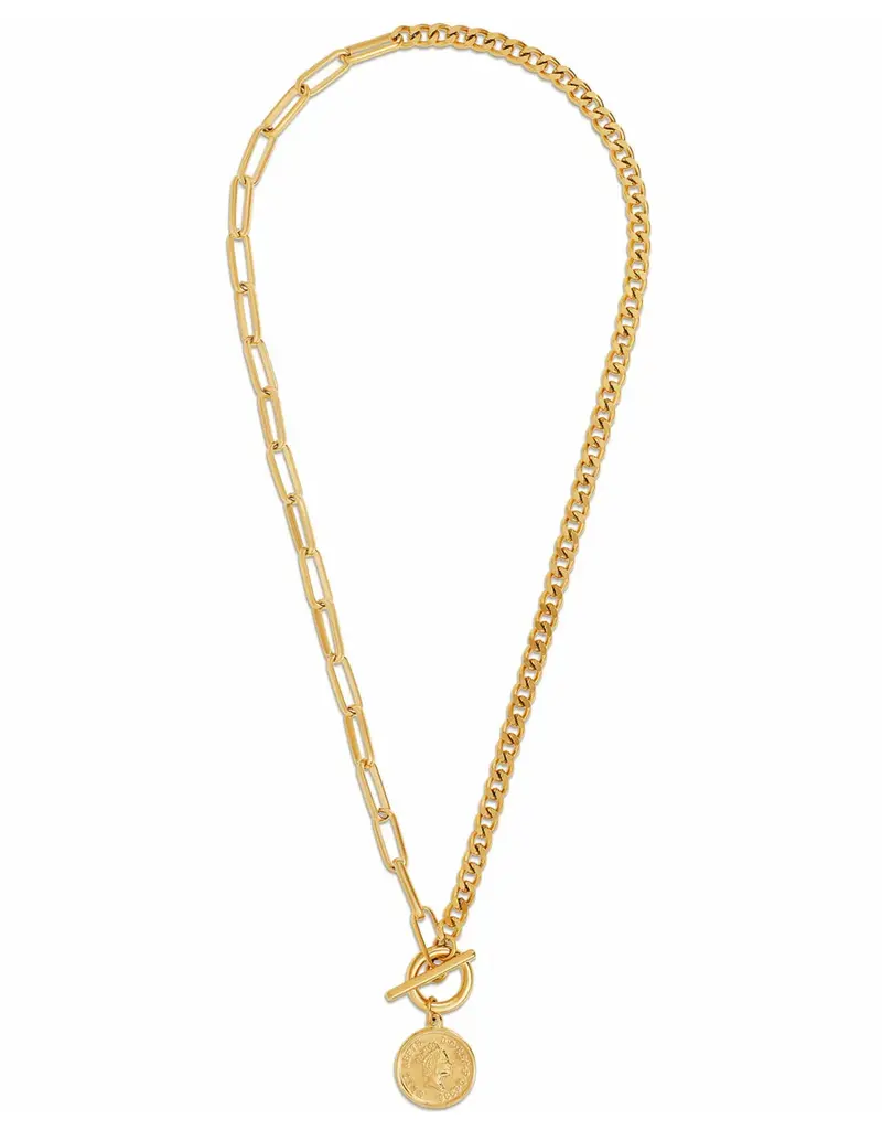 J.HOFFMAN'S Stacie Toggle Chain Coin Necklace