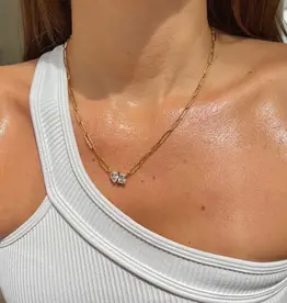 J.HOFFMAN'S Cecilia Toi Et Moi Necklace- Gold