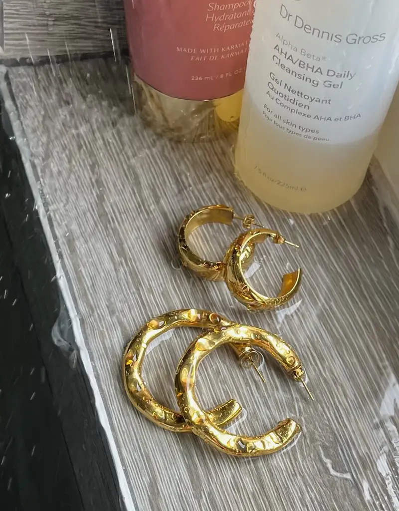 J.HOFFMAN'S Cosa Medium Hoop Earrings- Gold