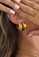 J.HOFFMAN'S Cosa Medium Hoop Earrings- Gold