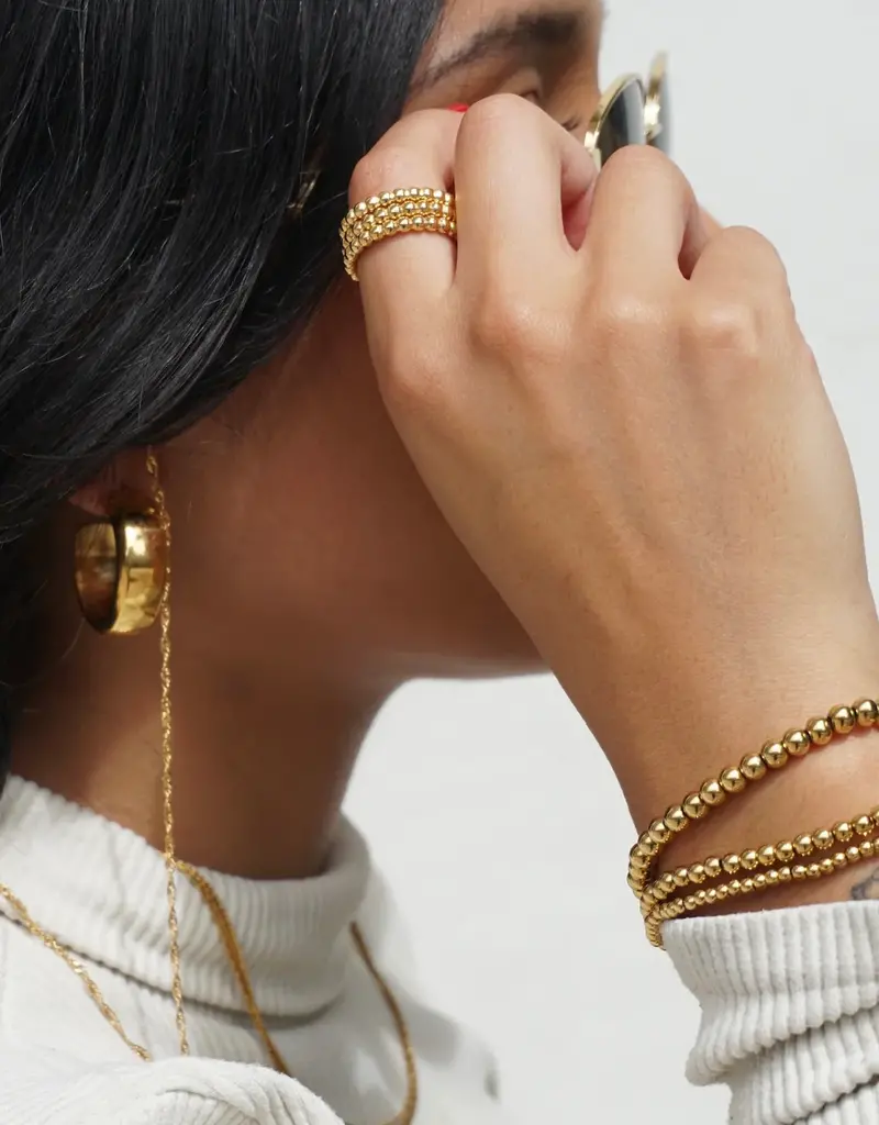 J.HOFFMAN'S Cosa Medium Hoop Earrings- Gold