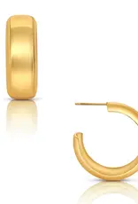 J.HOFFMAN'S Cosa Medium Hoop Earrings- Gold
