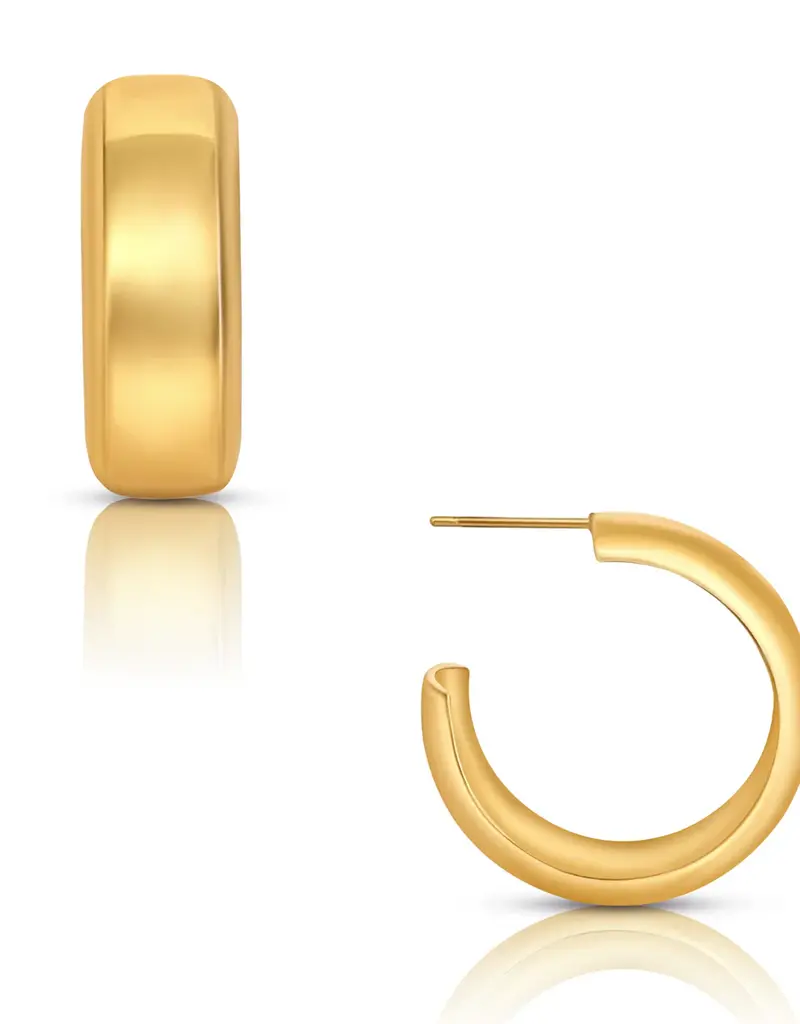 J.HOFFMAN'S Cosa Medium Hoop Earrings- Gold