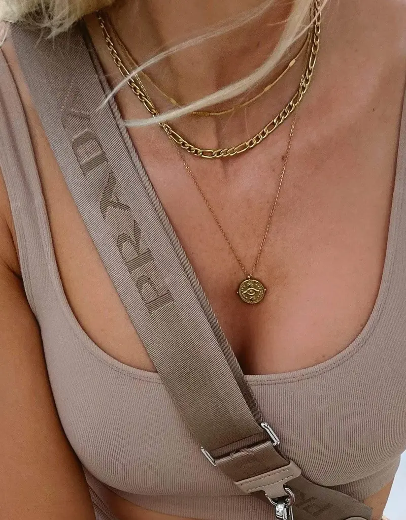 J.HOFFMAN'S Emily Figaro Chain Necklace- Gold