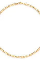 J.HOFFMAN'S Emily Figaro Chain Necklace- Gold