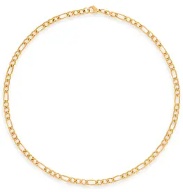 J.HOFFMAN'S Emily Figaro Chain Necklace- Gold