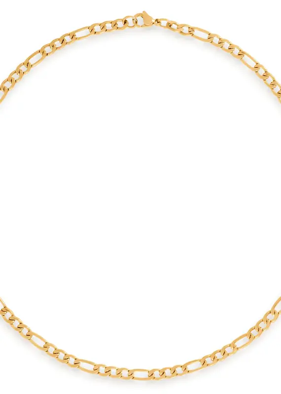 J.HOFFMAN'S Emily Figaro Chain Necklace- Gold