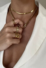 J.HOFFMAN'S Liam Cuban Chain Necklace- Gold