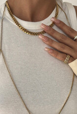 J.HOFFMAN'S Liam Cuban Chain Necklace- Gold