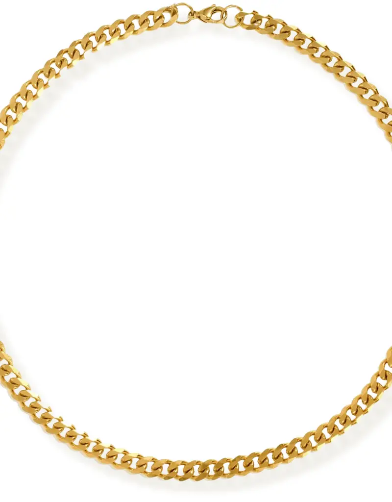 J.HOFFMAN'S Liam Cuban Chain Necklace- Gold