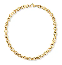 J.HOFFMAN'S Nellie Rolo Chain Necklace- Gold