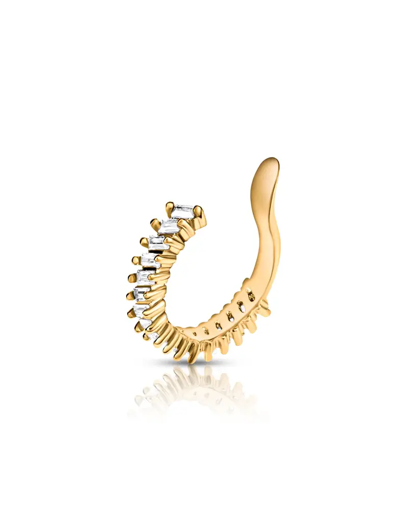 J.HOFFMAN'S Priscilla Baguette Ear Cuff- Gold