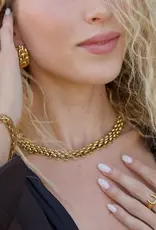 J.HOFFMAN'S Rosalinda Chunky Chain Toggle Necklace- Gold