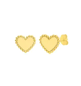 J.HOFFMAN'S Eleanor Heart Studs- Gold