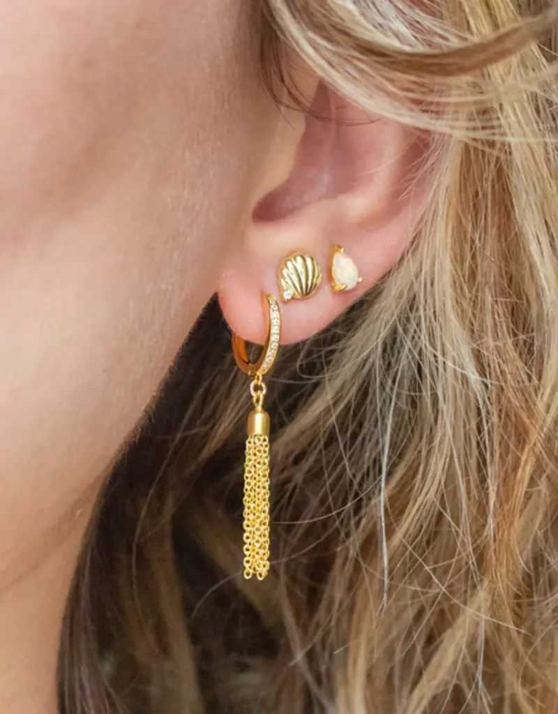 J.HOFFMAN'S Opal Studs- Gold