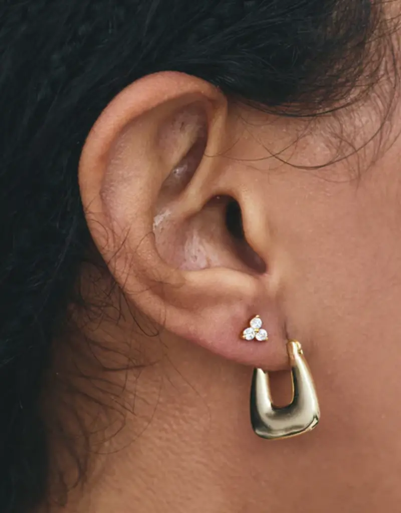 J.HOFFMAN'S Paulina Hoops- Gold