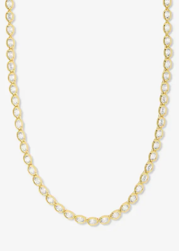 J.HOFFMAN'S She's A Boss Tennis Necklace 18'