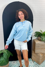 J.HOFFMAN'S Sunny Days Ae Coming Henley Sweatshirt