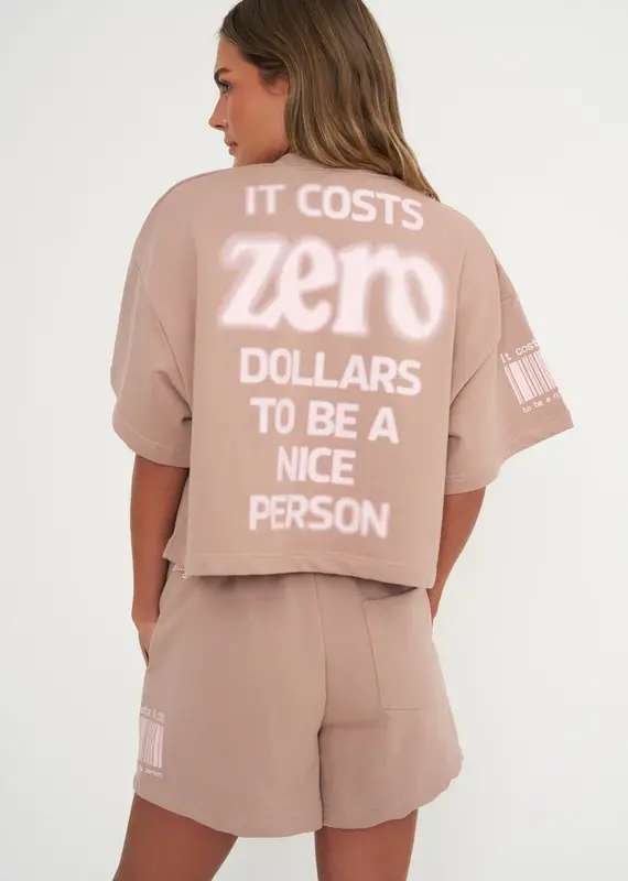 J.HOFFMAN'S It Costs $0 Vintage Crewneck- Taupe