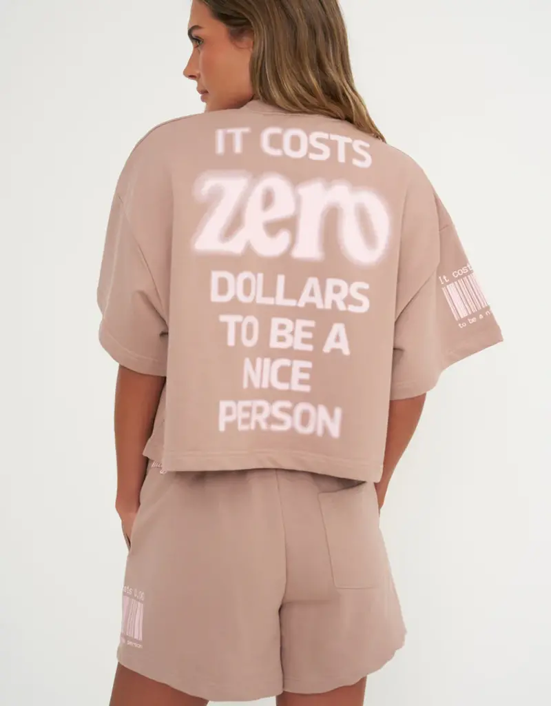 J.HOFFMAN'S It Costs $0 Vintage Crewneck- Taupe