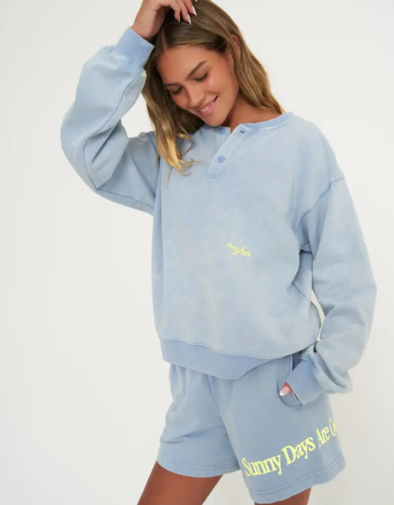 J.HOFFMAN'S Sunny Days Ae Coming Henley Sweatshirt