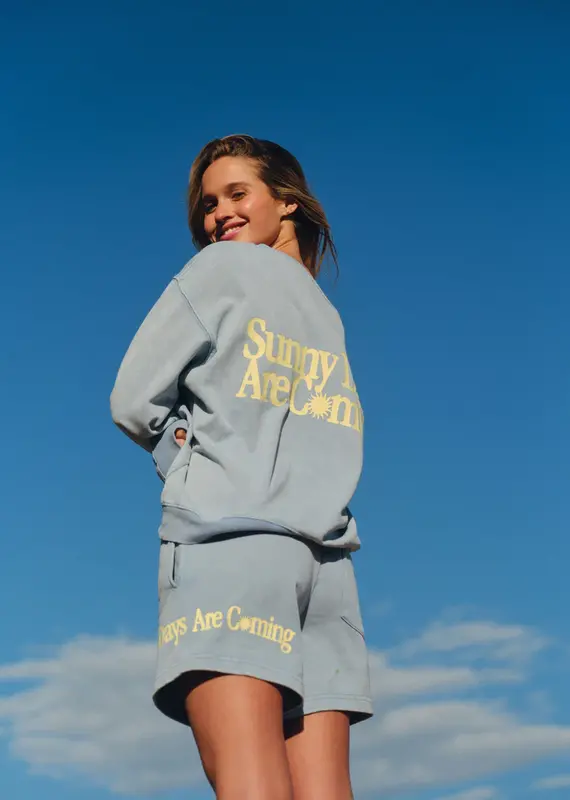 J.HOFFMAN'S Sunny Days Ae Coming Henley Sweatshirt